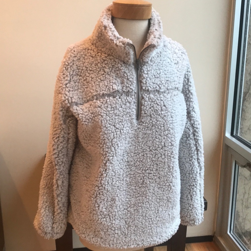 Teddy Fleece quarter zip lined pullover
